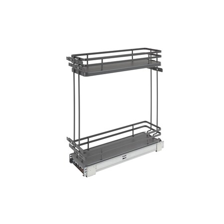 Rev-A-Shelf Steel, Orion Gray, 7.25 in W, 24.5 in H, 21.69 in D, 21.69 in L, Orion Gray 5322-BCSC-6-FOG